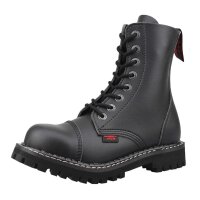 Angry Itch 08-Loch Vegane PU Stiefel Schwarz...