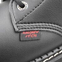 Angry Itch 08-Loch Vegane PU Stiefel Schwarz Größe 36 - 48