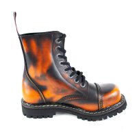 Angry Itch 08-Loch Leder Stiefel Orange Rub-Off Größe 36 - 48