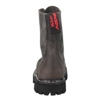 Angry Itch 08-Loch Leder Stiefel Vintage Grau Größe 36 - 48