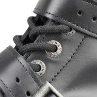 Angry Itch 10-Loch 3-Buckle Leder Stiefel Schwarz Größe 36 - 48