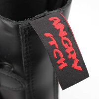 Angry Itch 10-Loch 3-Buckle Leder Stiefel Schwarz Größe 36 - 48