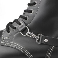 Angry Itch 14-Loch 3-Straps Leder Stiefel Schwarz Größe 36 - 48