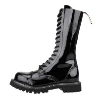 Angry Itch 14-Loch Lackleder Stiefel Schwarz...