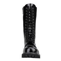 Angry Itch 14-Loch Lackleder Stiefel Schwarz Größe 36 - 48