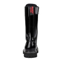 Angry Itch 14-Loch Lackleder Stiefel Schwarz Größe 36 - 48