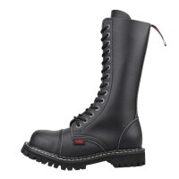 Angry Itch 14-Loch Vegane PU Stiefel Schwarz...