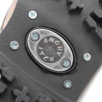 Angry Itch 08-Loch Leder Stiefel Vintage Grau Größe 41