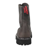 Angry Itch 08-Loch Leder Stiefel Vintage Grau Größe 41