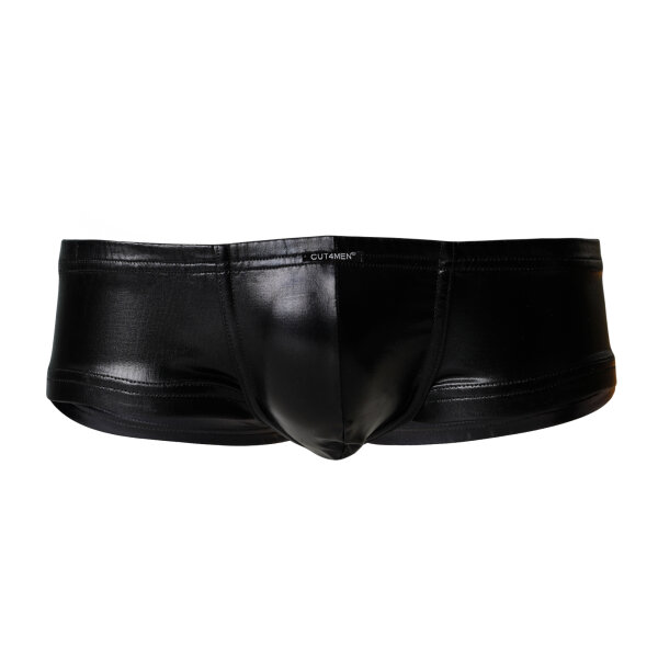 CUT4MEN - Booty Shorts BlackLeatherette S - XL