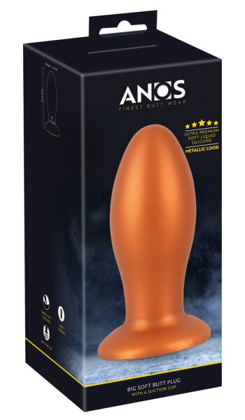 ANOS Big soft butt plug with suction cup Ø 6,4 cm