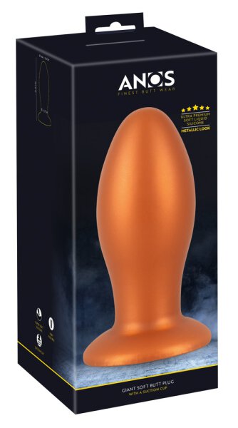 ANOS Giant soft butt plug with suction cup Ø 8,4 cm