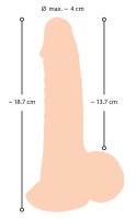 Nature Skin Dildo with movable skin 18,7 cm