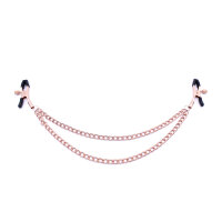 Nipple Clamps Rose Gold Double Chains