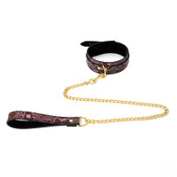 Collar Gold/Pink Reptile with Leash