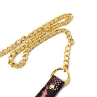 Collar Gold/Pink Reptile with Leash