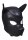 Shots Ouch! neoprene dog mask black