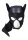 Shots Ouch! neoprene dog mask black