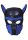 Shots Ouch! neoprene dog mask blue