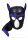Shots Ouch! neoprene dog mask blue