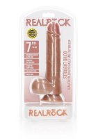 Straight Realistic Dildo  Balls  Suction Cup - 7/ 18 cm