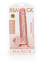 Straight Realistic Dildo  Balls  Suction Cup - 9/ 23 cm