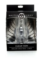 Master Series Clear View Hollow Anal Plug - Large - 5,8 cm