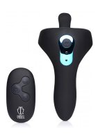 Trinity Vibes Penis-Hodenring mit extra Stimulation schwarz