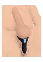 Trinity Vibes Penis-Hodenring mit extra Stimulation schwarz