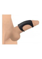 Trinity Vibes double penis shaft vibrating ring black