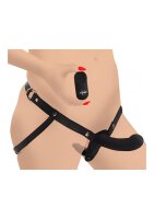 Strap U Double Diva - Doppeldildo mit Harness und Fernbedienung schwarz