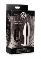 Master Series Chrome Blast 7X Rechargeable Butt Plug R/C - Small