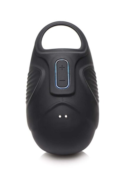 Trinity Vibes Silicone penis ring with testicle vibration black