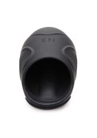 Trinity Vibes Silicone penis ring with testicle vibration black