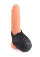 Trinity Vibes Silicone penis ring with testicle vibration black