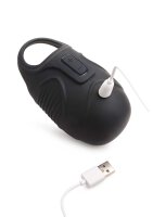 Trinity Vibes Silicone penis ring with testicle vibration black