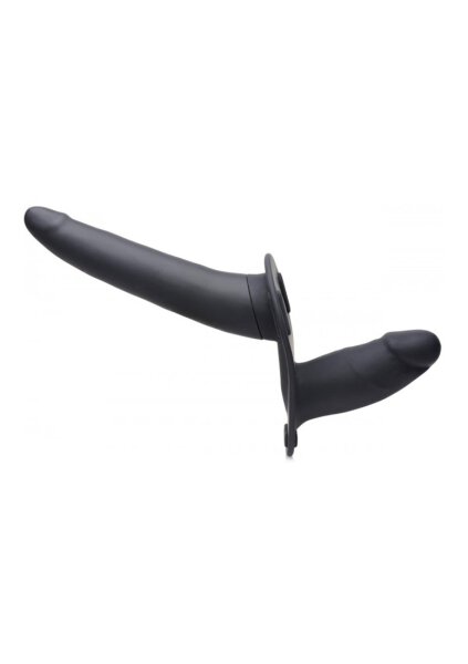 Strap U Pegger Beginner Doppeldildo mit Harness und Fernbedienung schwarz