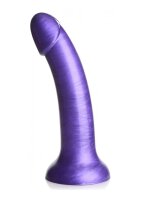 Strap U Suction Cup Dildo Metallic purple 15.8 cm