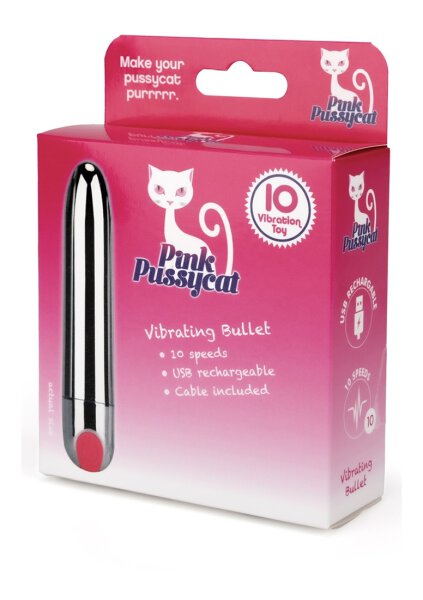 Pink Pussycat Vibrating Silver Bullet