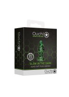 Glass Butt Plug - Glow in the Dark - Medium - 3,2 cm