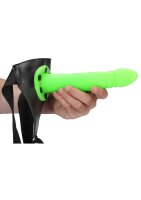 Twisted Hollow Strap-on - 8 / 20 cm - Glow in the Dark