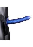 Shots Ouch! Twisted Hollow Strap-On blue 20 cm