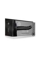 Shots Ouch! Textured Curved Hollow Strap-On black 20 cm