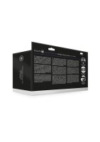 Shots Ouch! Textured Curved Hollow Strap-On blue 20 cm