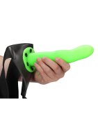 Curved Hollow Strap-on - 8 / 20 cm - Glow in the Dark