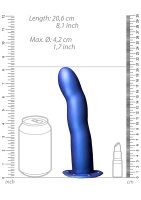 Shots Ouch! Curved Hollow Strap-On blue 20 cm