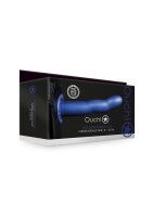 Shots Ouch! Curved Hollow Strap-On blue 20 cm