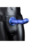 Shots Ouch! Curved Hollow Strap-On blue 20 cm