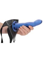 Shots Ouch! Curved Hollow Strap-On blue 20 cm