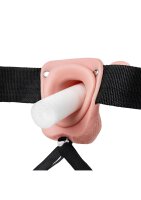 Vibrating Hollow Strap-on with Balls - 7/ 18 cm